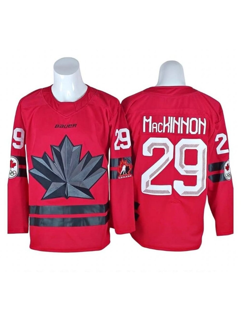 Team Canada Olympics Hockey 2026 Nathan MacKinnon #29 Sewn Jersey Small Red NEW